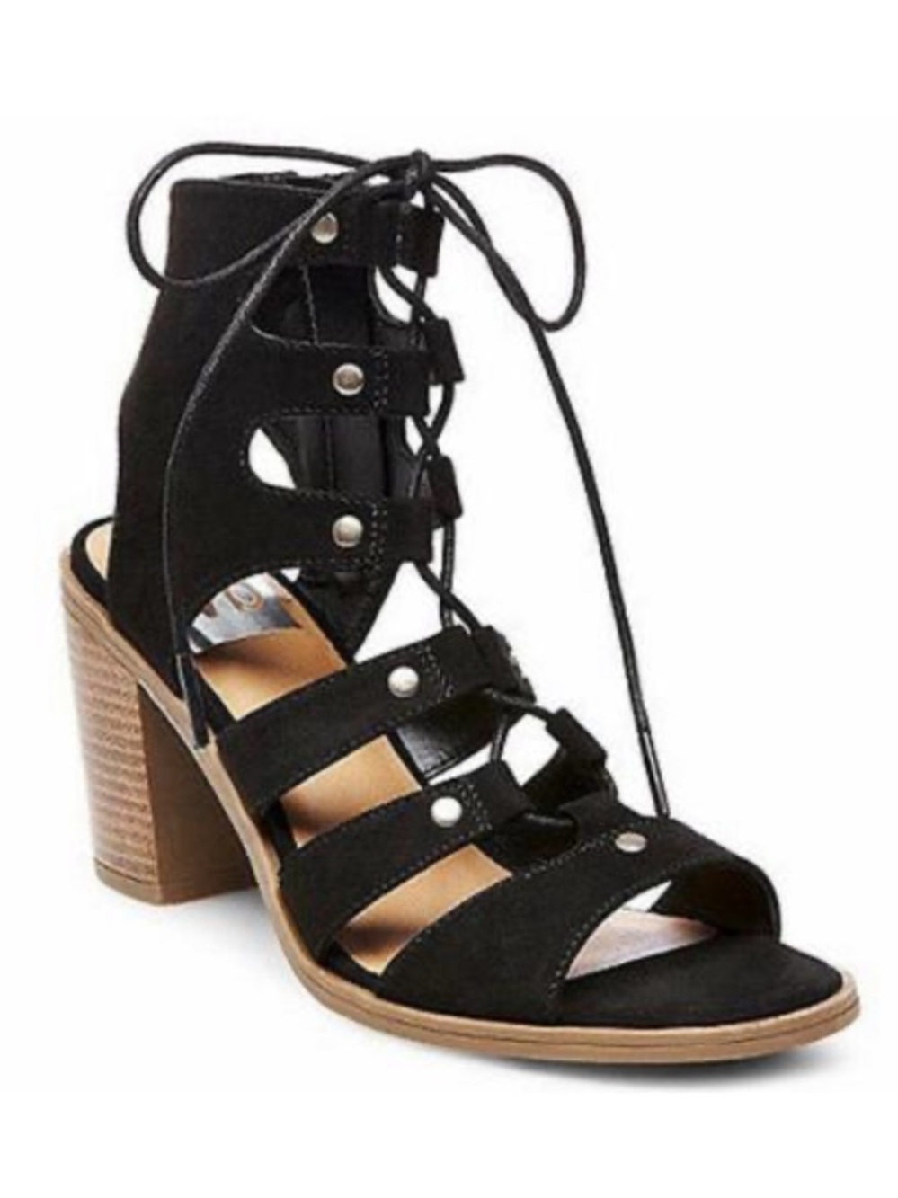 DV by Dolce Vita | Black Suede Lace Up Sandals